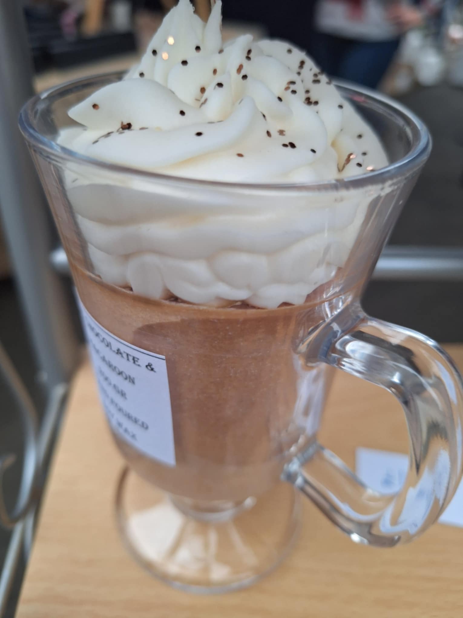 Jar candle in glass jar container, coffee scent, handmade and hand-poured, ideal for cozy afternoons, eco-friendly soy wax, perfect for home décor or gifts.