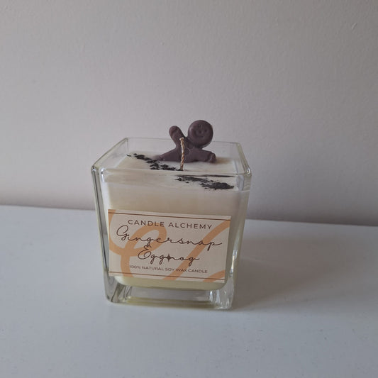 Gingersnap Eggnog Soy Candle - Warm Spiced Holiday Aroma