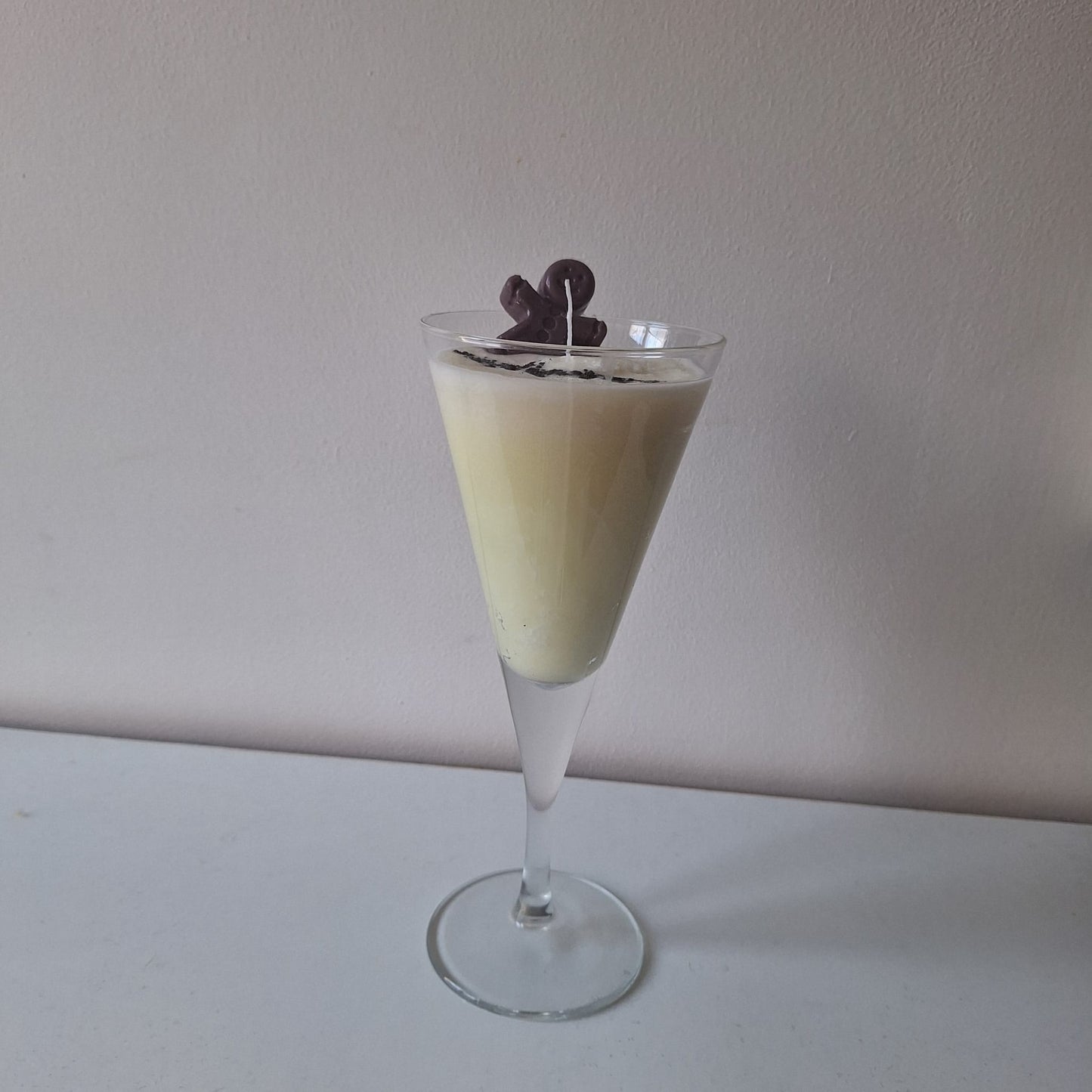 Gingersnap Eggnog Soy Candle - Festive Dessert Candle in Glass